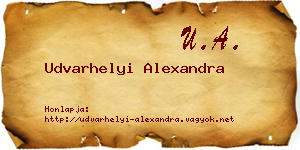 Udvarhelyi Alexandra névjegykártya
