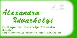 alexandra udvarhelyi business card